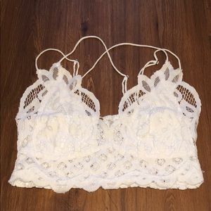 Free People White Lace Bralette